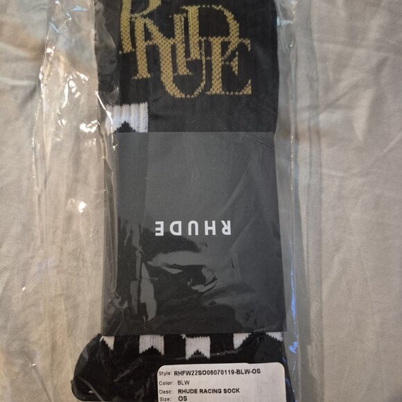 Rhude Black Racing Socks - Picture 2 of 9